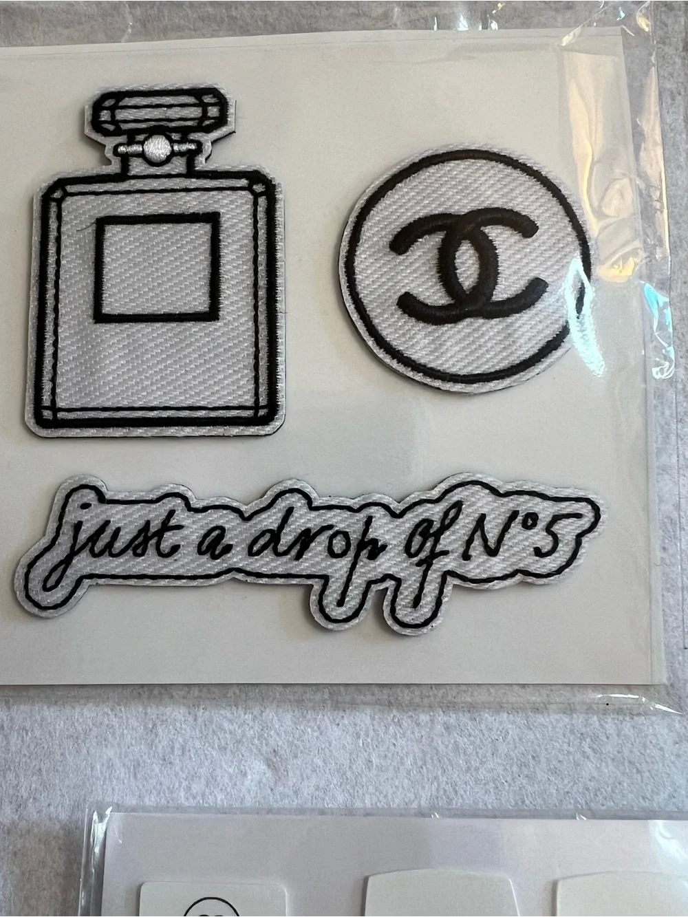 CHANEL N°5 Limited Edition Sticker & Embroidered Patch Bundle - Just A Drop